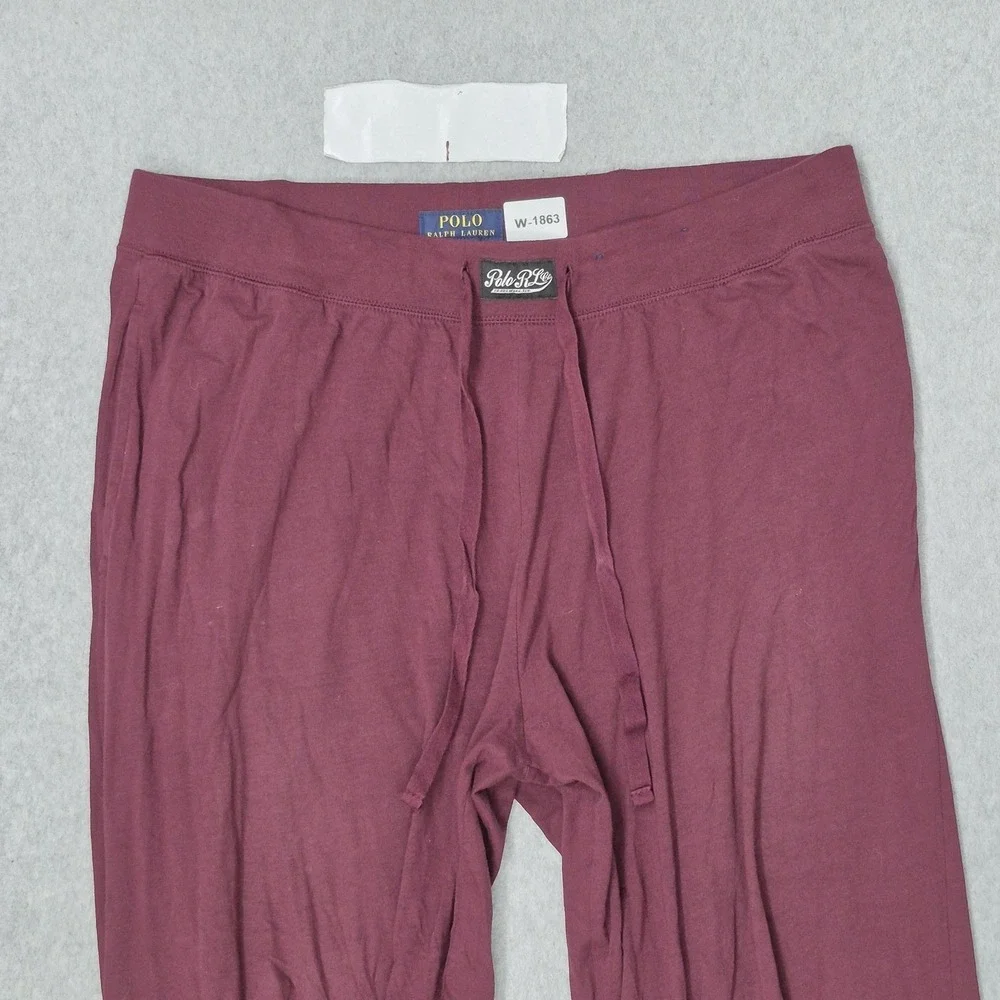 Polo Ralph Lauren‎ Men Sleepwear XL Burgundy Sweatpants POLO Pajama Pants Logo